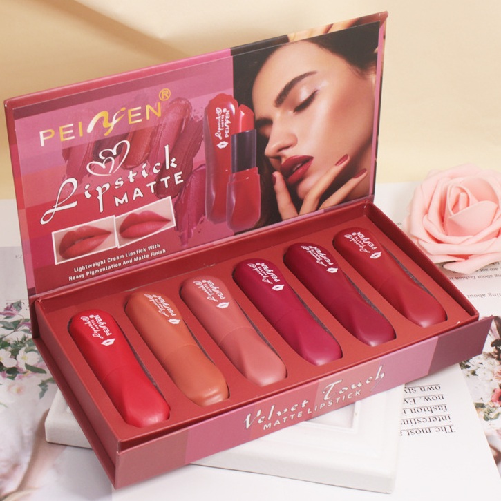 Peifen Velvet Touch Matte 6pcs Lipstick Gift Set