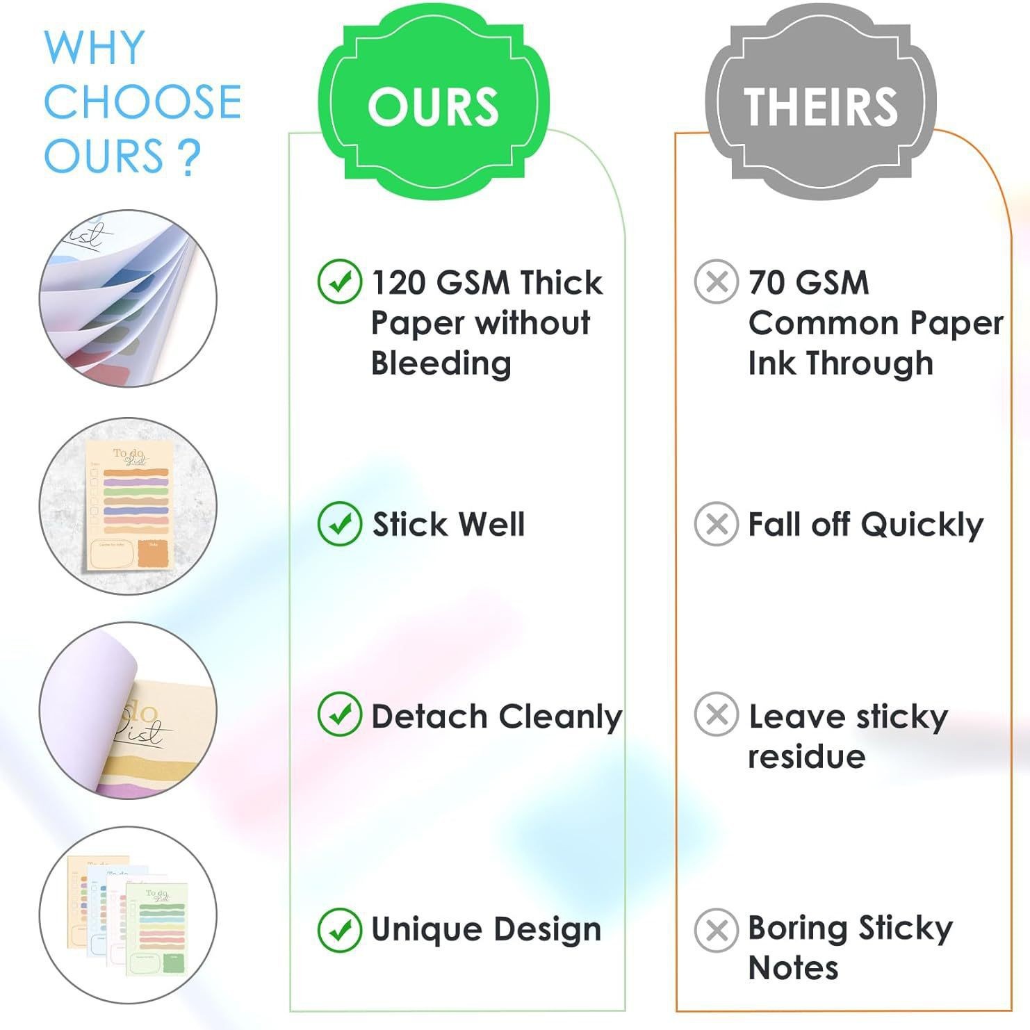 To Do List Sticky Note Pad Set 4 Designs x 50 Pages Per Pad 3