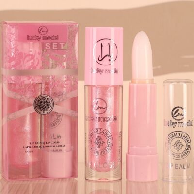 Lucky Model 2pcs Lip Gloss + Lip Balm Set (various shades)
