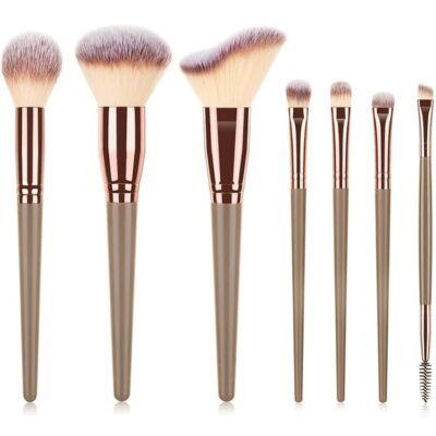 Glowii 7pcs Dark Champagne Makeup Brush Set