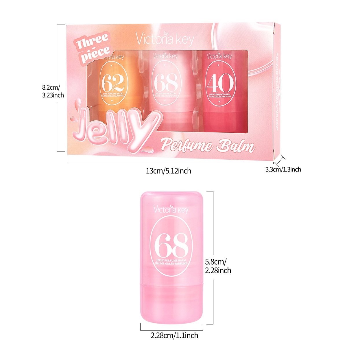 Victoria Key 3pcs Jelly Solid Perfume Set 3 x 5g - Image 2